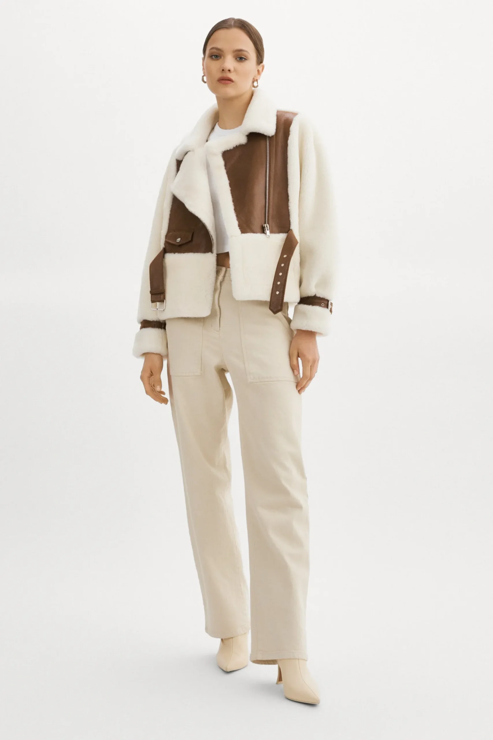 Cheap LAMARQUE ELODY | Faux Fur Jacket Ivory Brown