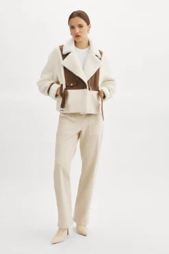 Cheap LAMARQUE ELODY | Faux Fur Jacket Ivory Brown