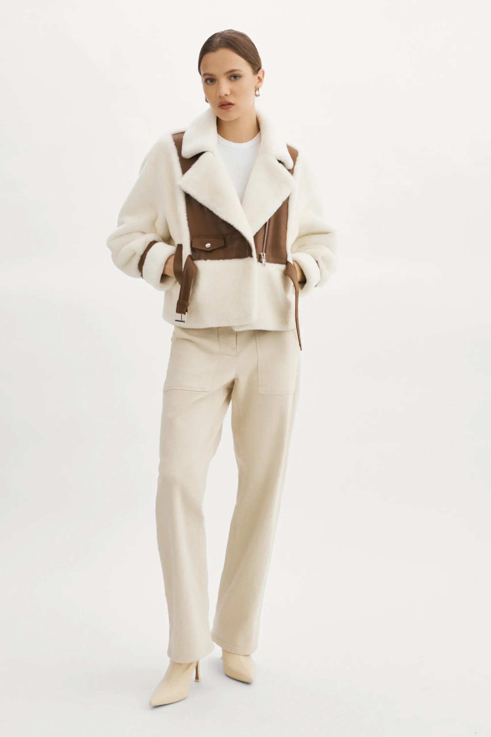 Cheap LAMARQUE ELODY | Faux Fur Jacket Ivory Brown
