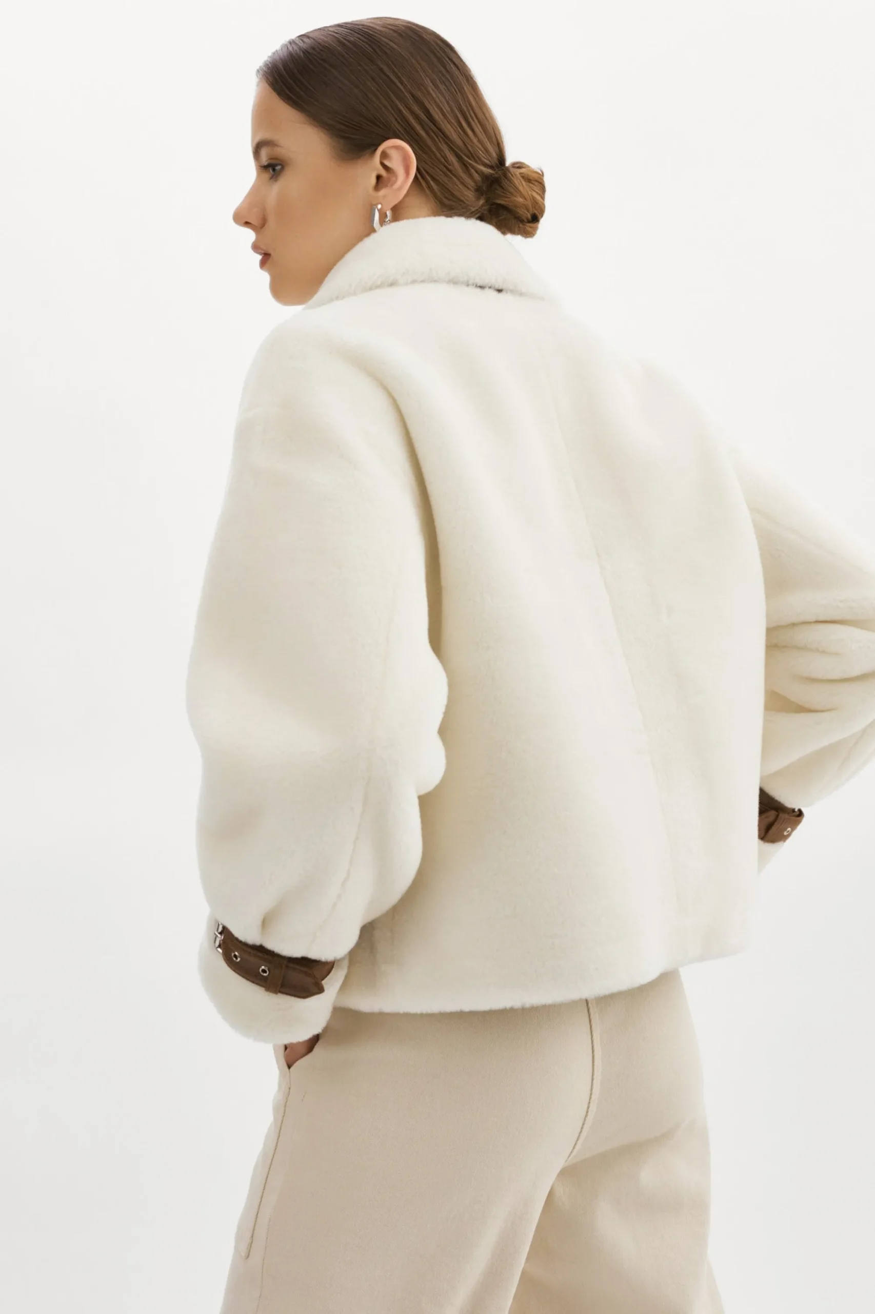 Cheap LAMARQUE ELODY | Faux Fur Jacket Ivory Brown