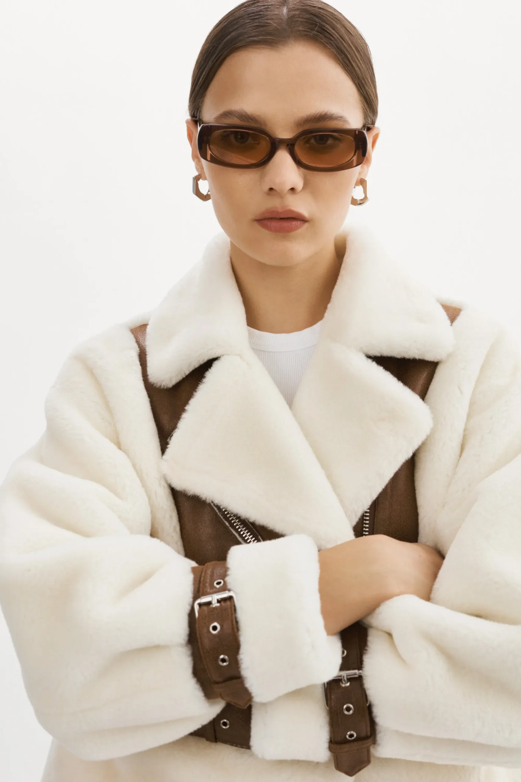 Cheap LAMARQUE ELODY | Faux Fur Jacket Ivory Brown