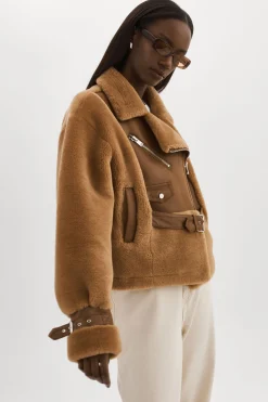 Clearance LAMARQUE ELODY | Faux Fur Jacket Mocha/Brown