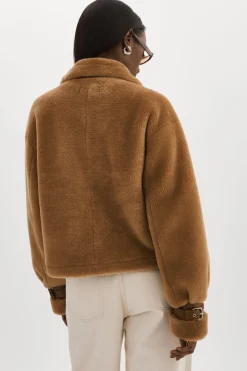 Clearance LAMARQUE ELODY | Faux Fur Jacket Mocha/Brown
