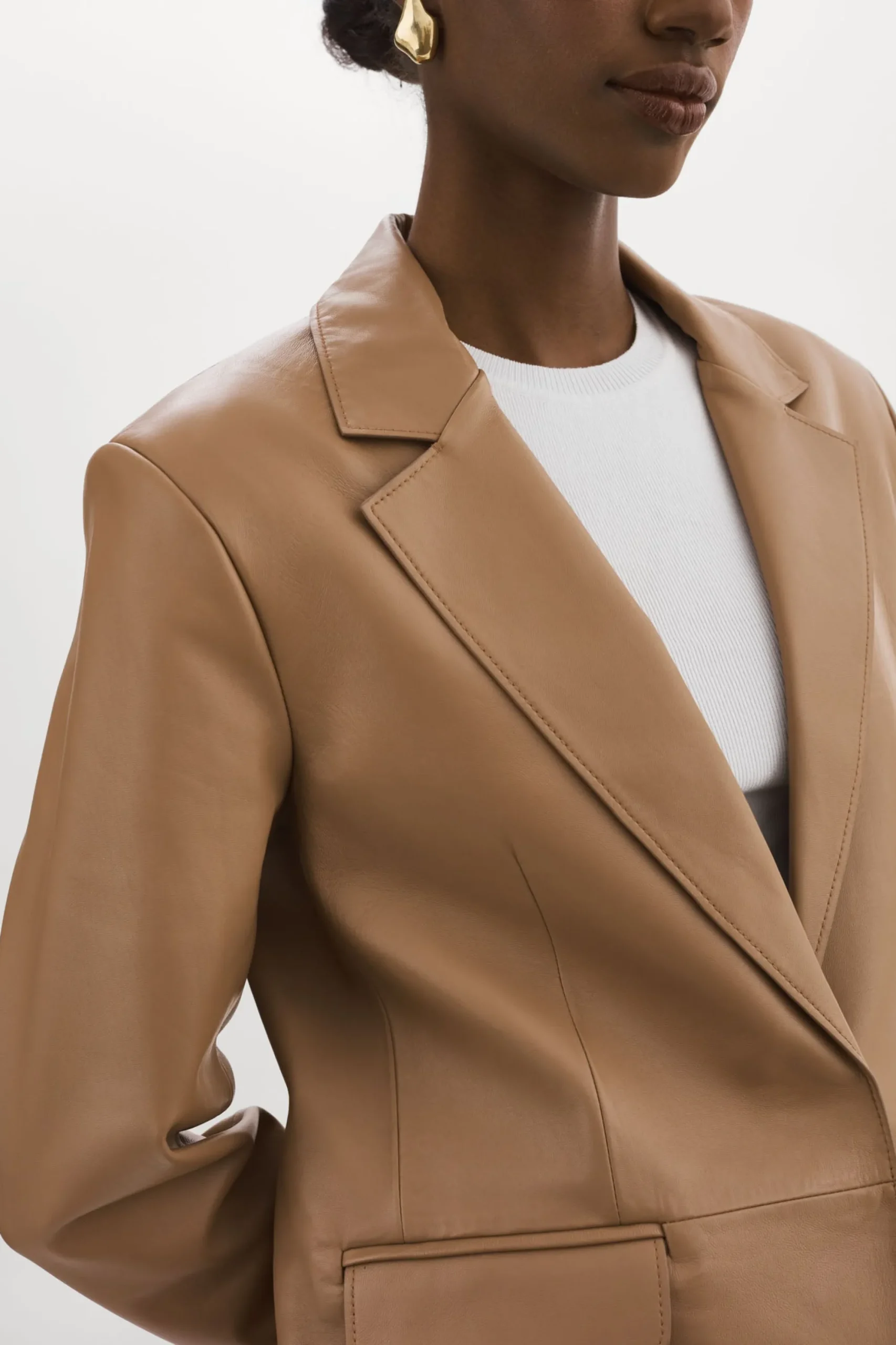 Sale LAMARQUE ELZA | Leather Blazer MOCHA