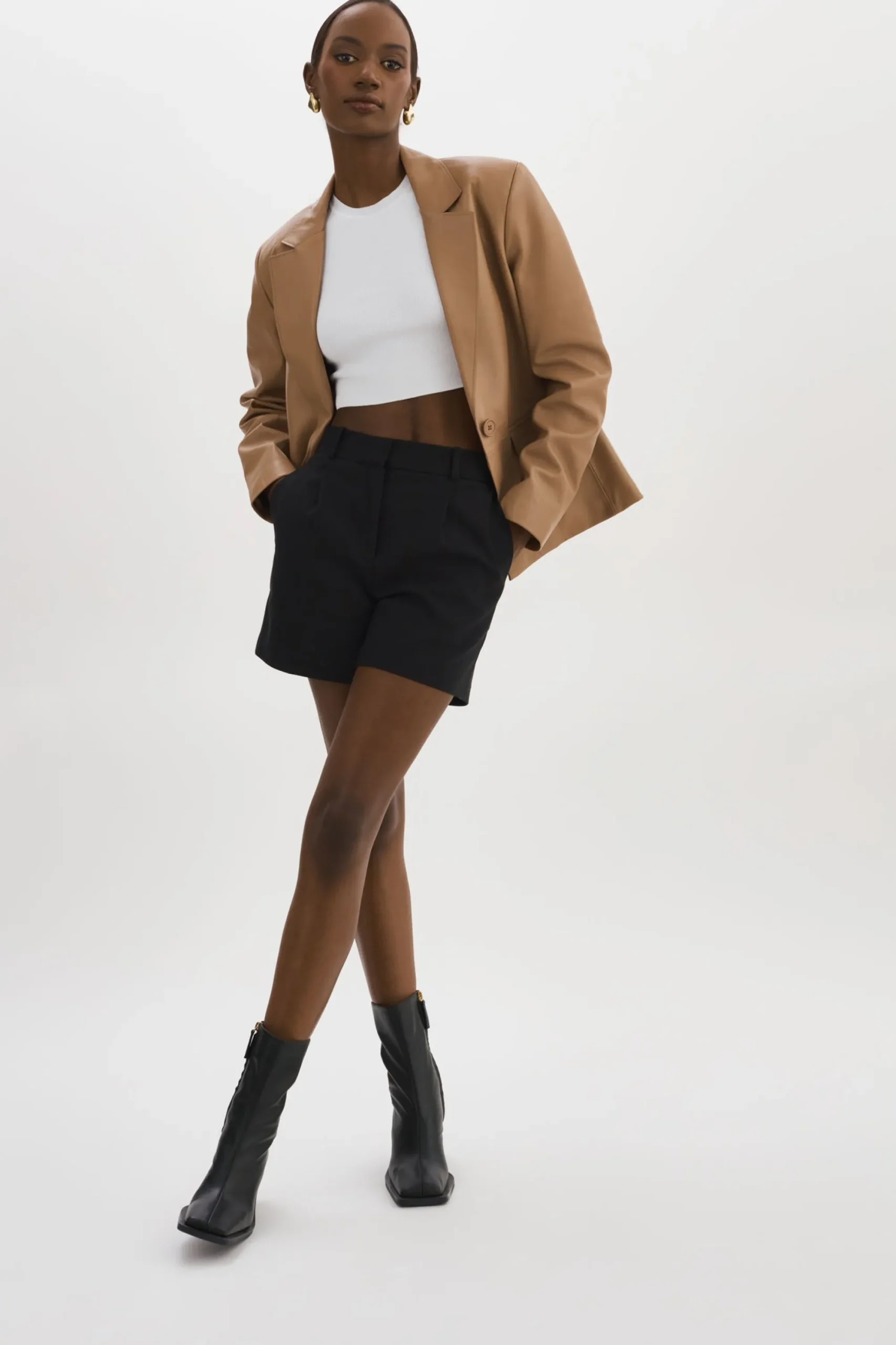 Sale LAMARQUE ELZA | Leather Blazer MOCHA