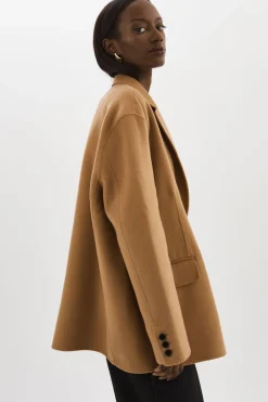 Shop LAMARQUE ENNIS | Oversized Wool Blazer Camel