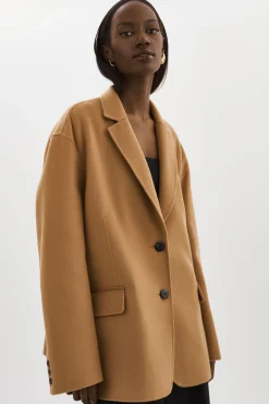 Shop LAMARQUE ENNIS | Oversized Wool Blazer Camel