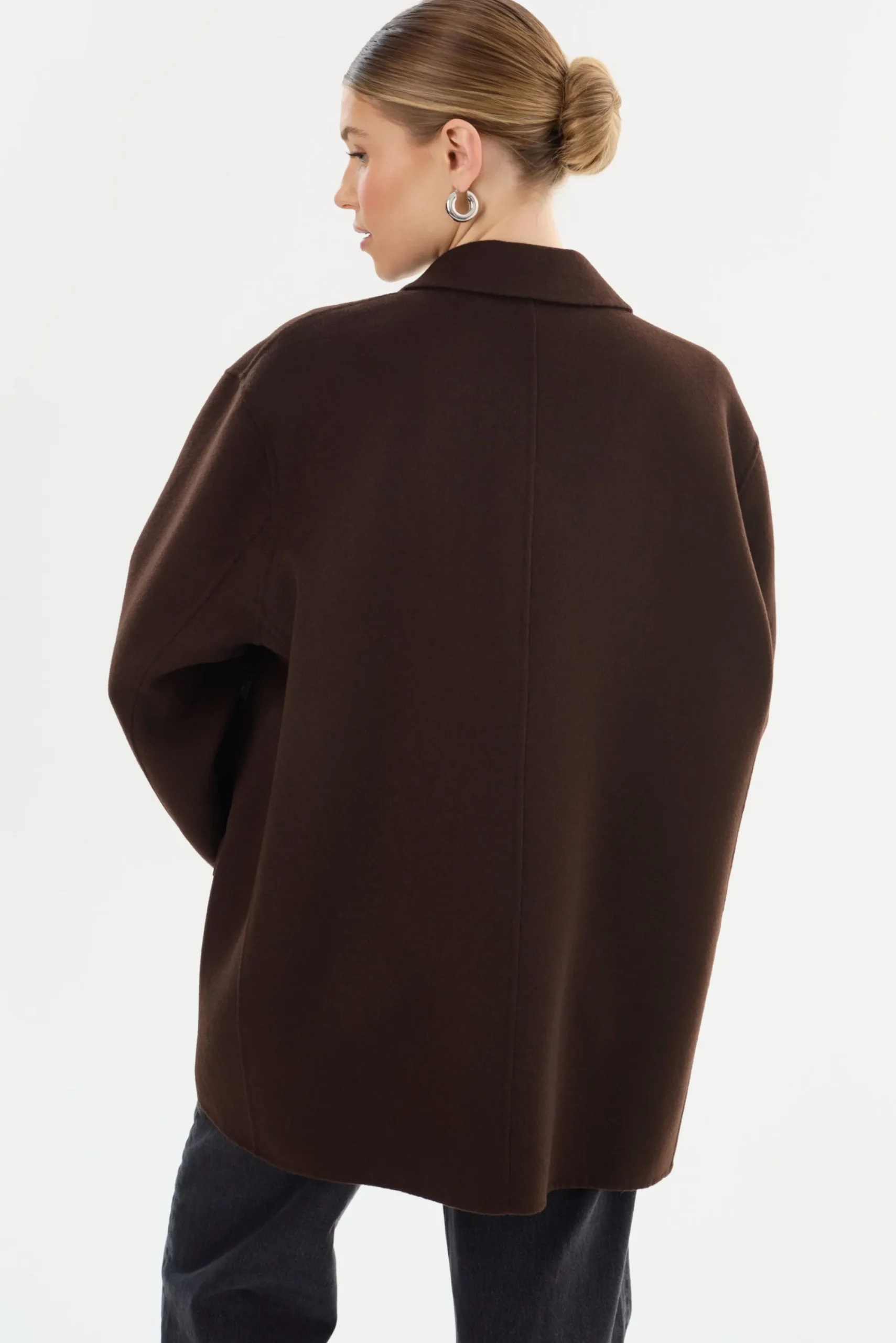 Discount LAMARQUE ENNIS | Oversized Wool Blazer Dark Brown