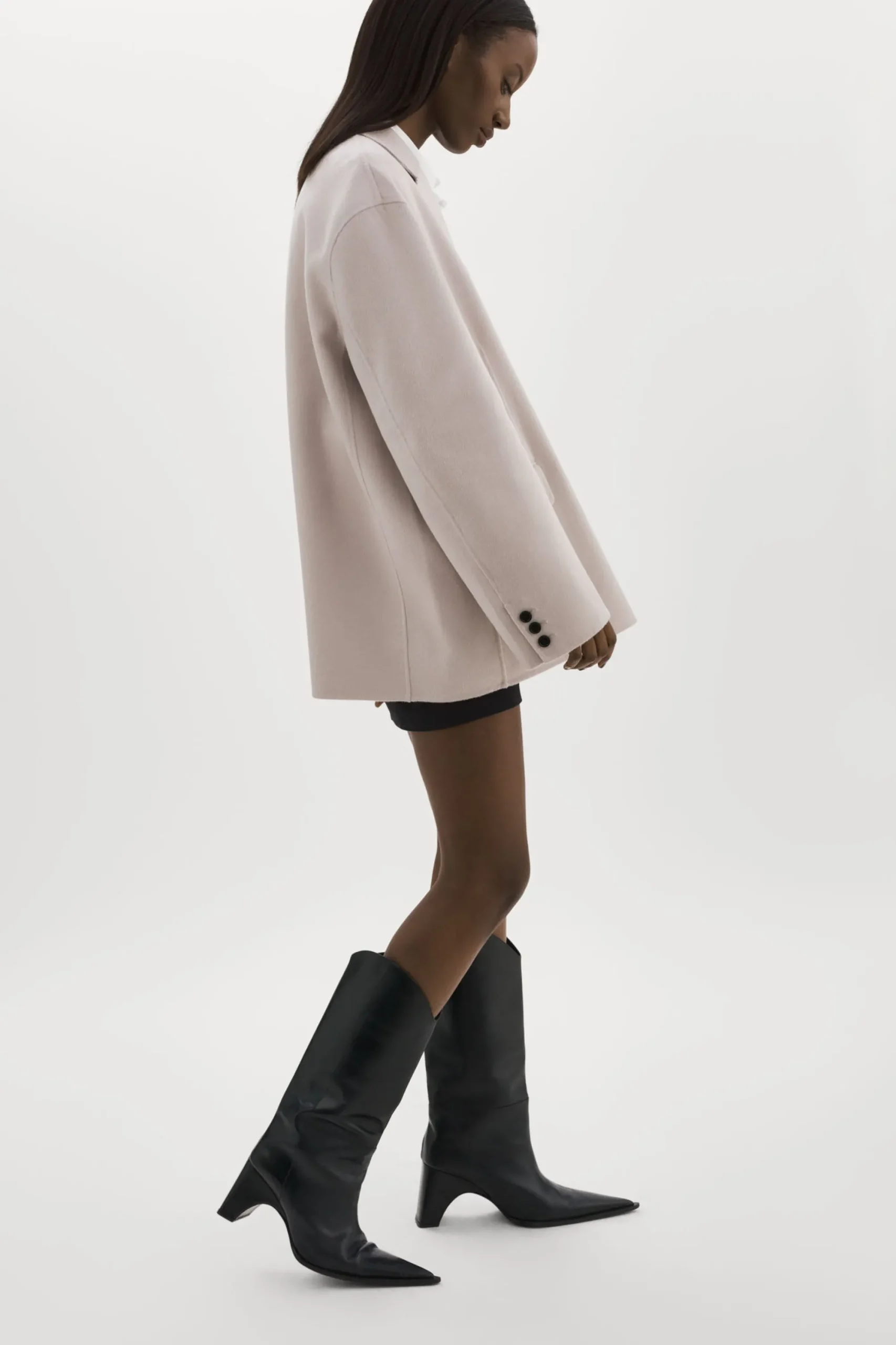 Best LAMARQUE ENNIS | Oversized Wool Blazer Feather Grey