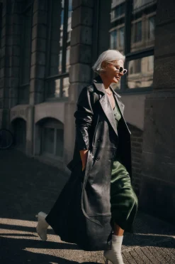 Best LAMARQUE ERMA | Leather Trench Coat Black