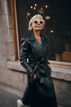 Best LAMARQUE ERMA | Leather Trench Coat Black
