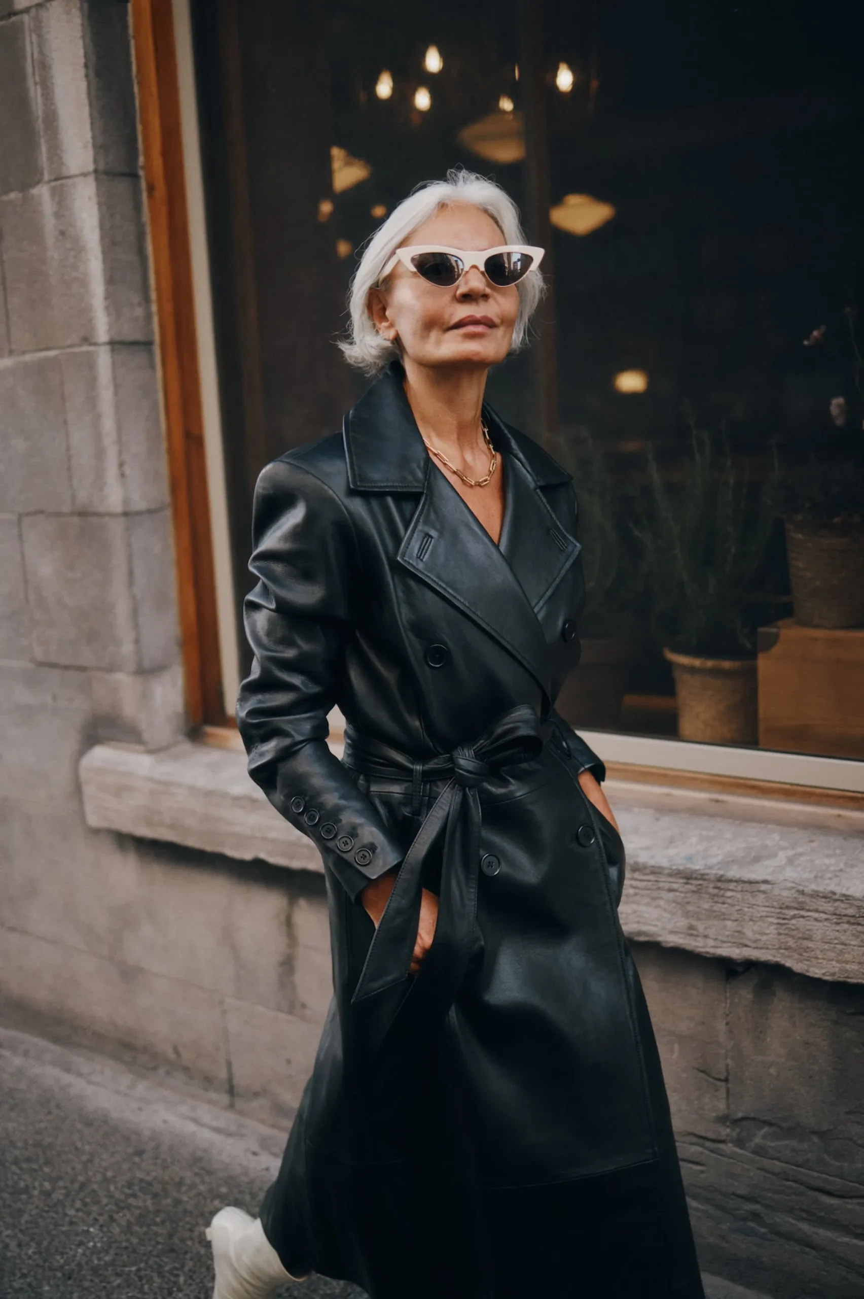 Best LAMARQUE ERMA | Leather Trench Coat Black