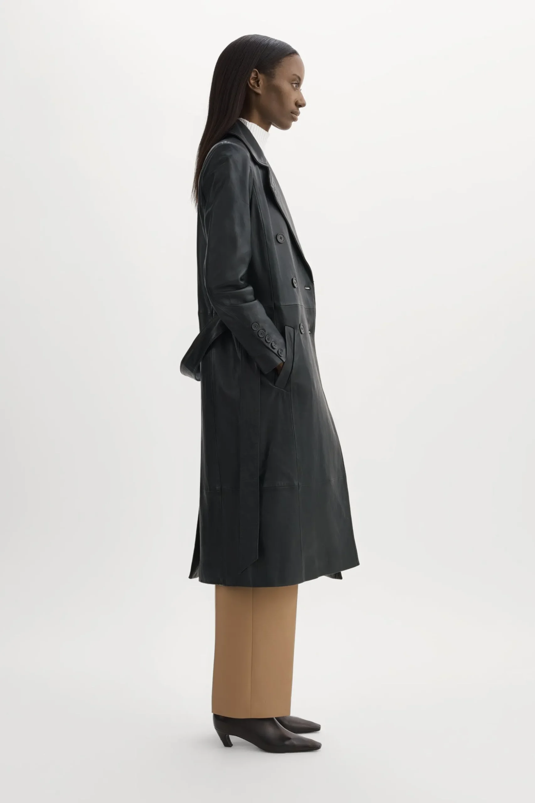 Best LAMARQUE ERMA | Leather Trench Coat Black