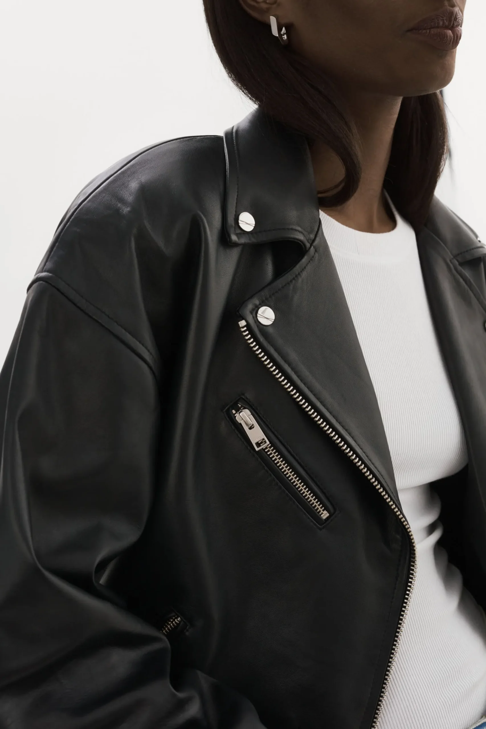 Cheap LAMARQUE ESTIA | Leather Biker Jacket Black