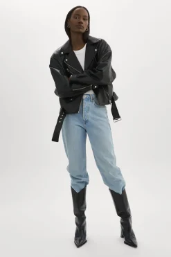 Cheap LAMARQUE ESTIA | Leather Biker Jacket Black