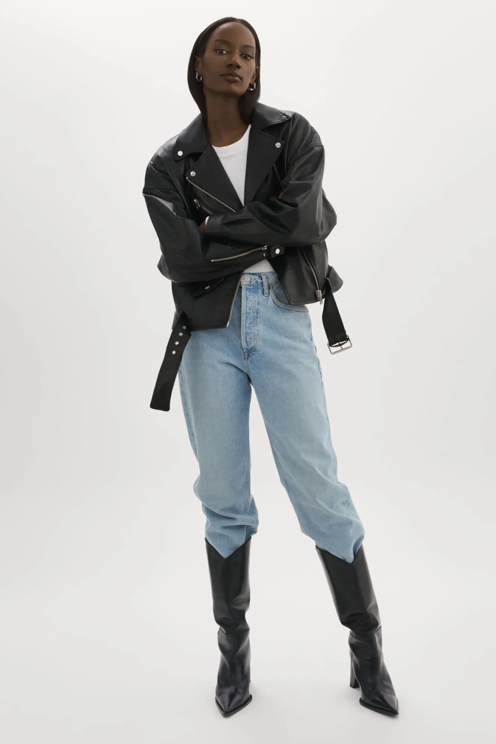 Cheap LAMARQUE ESTIA | Leather Biker Jacket Black