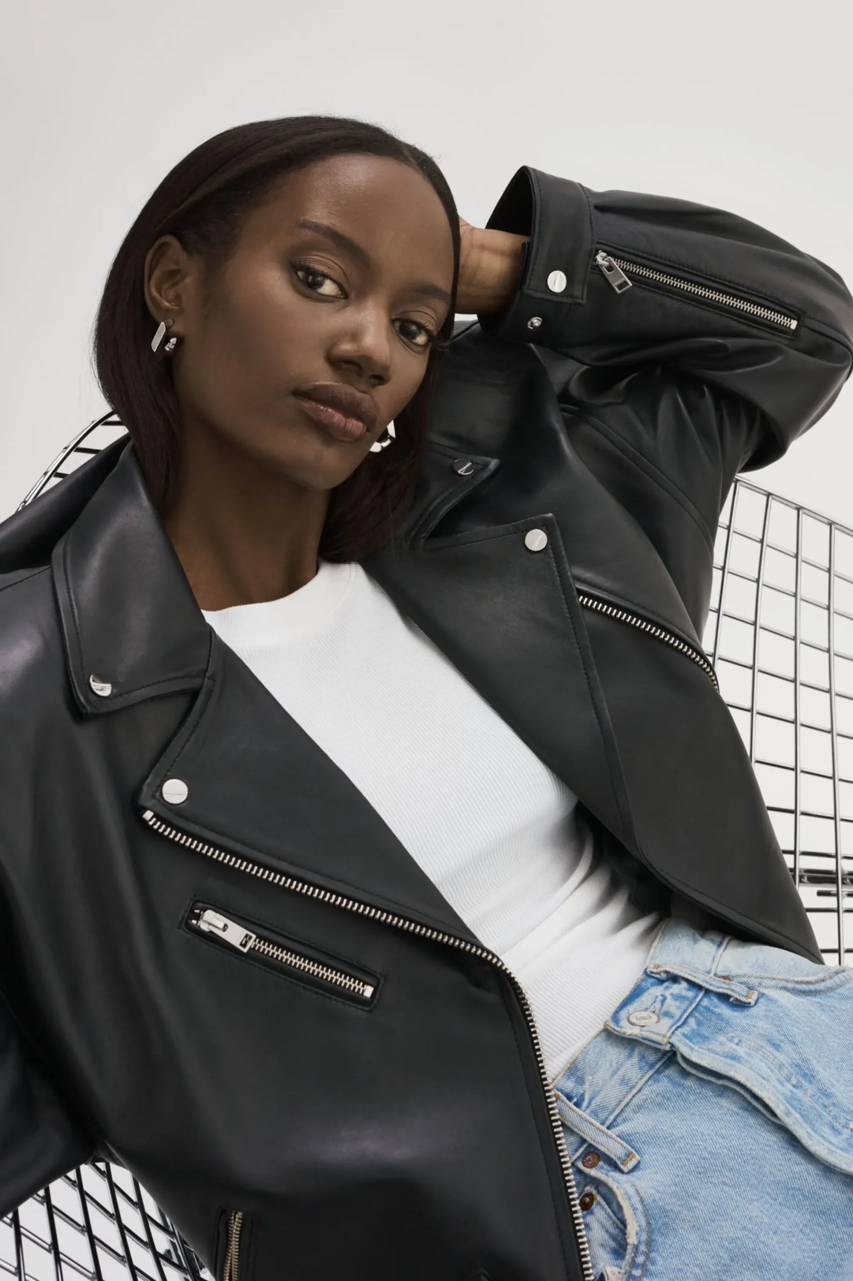 Cheap LAMARQUE ESTIA | Leather Biker Jacket Black