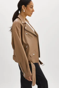 Flash Sale LAMARQUE ESTIA | Leather Biker Jacket MOCHA