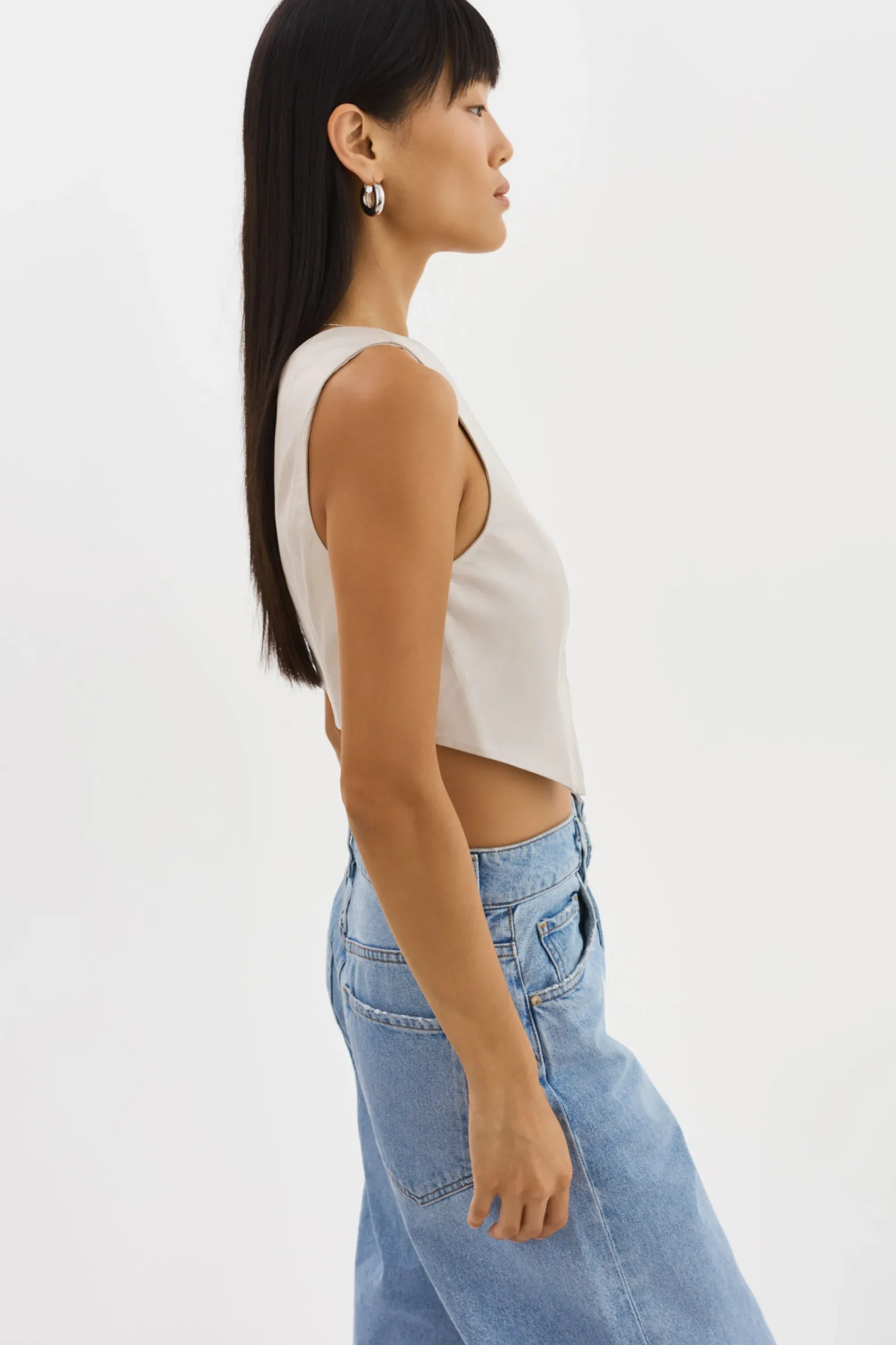 Outlet LAMARQUE ESTRELLA | Leather Vest Top Bone