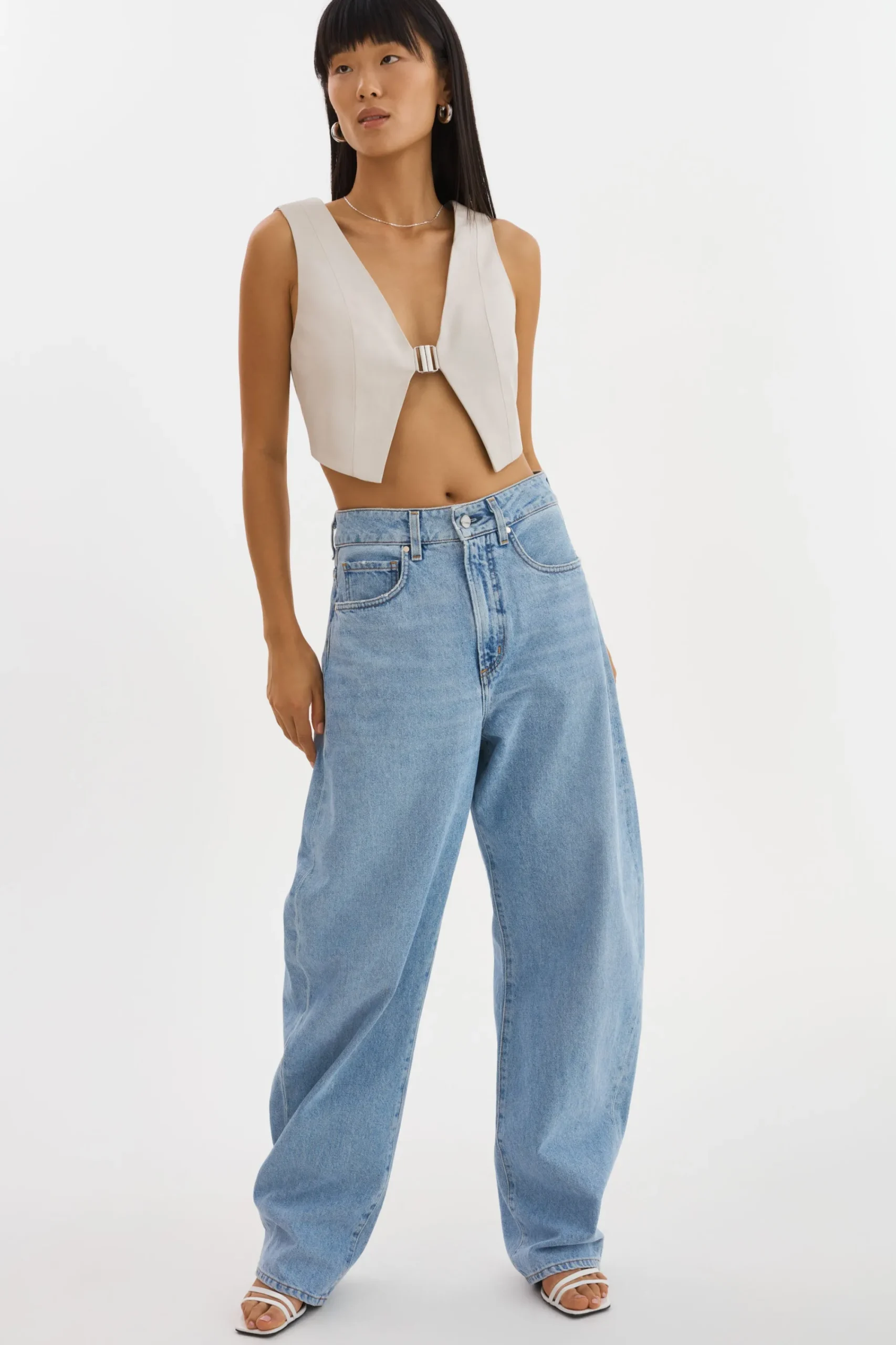 Outlet LAMARQUE ESTRELLA | Leather Vest Top Bone