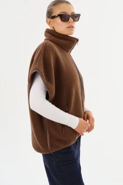 Cheap LAMARQUE EUDORA | Polar Fleece Vest Chestnut