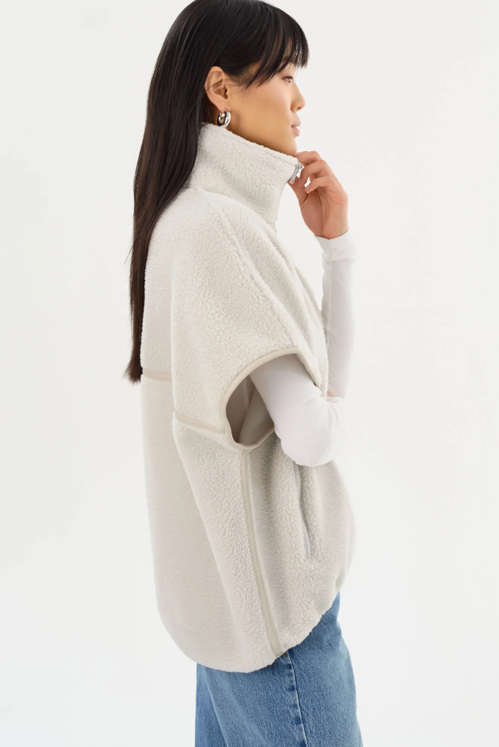 Discount LAMARQUE EUDORA | Polar Fleece Vest Light Grey