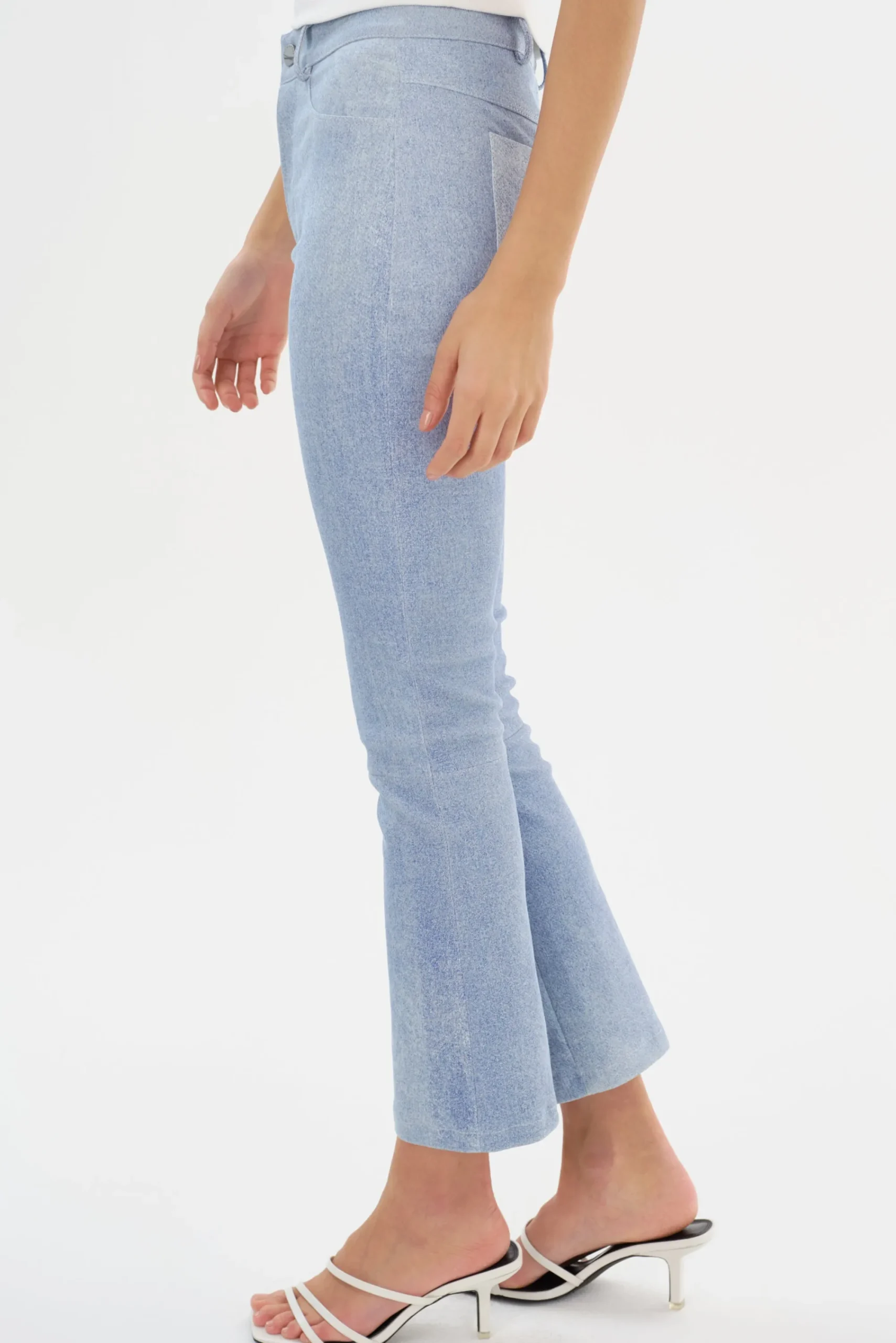 Hot LAMARQUE FARIS | Stretch Leather Pants Heather Blue