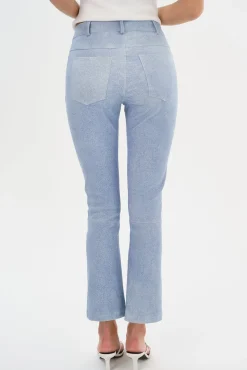 Hot LAMARQUE FARIS | Stretch Leather Pants Heather Blue