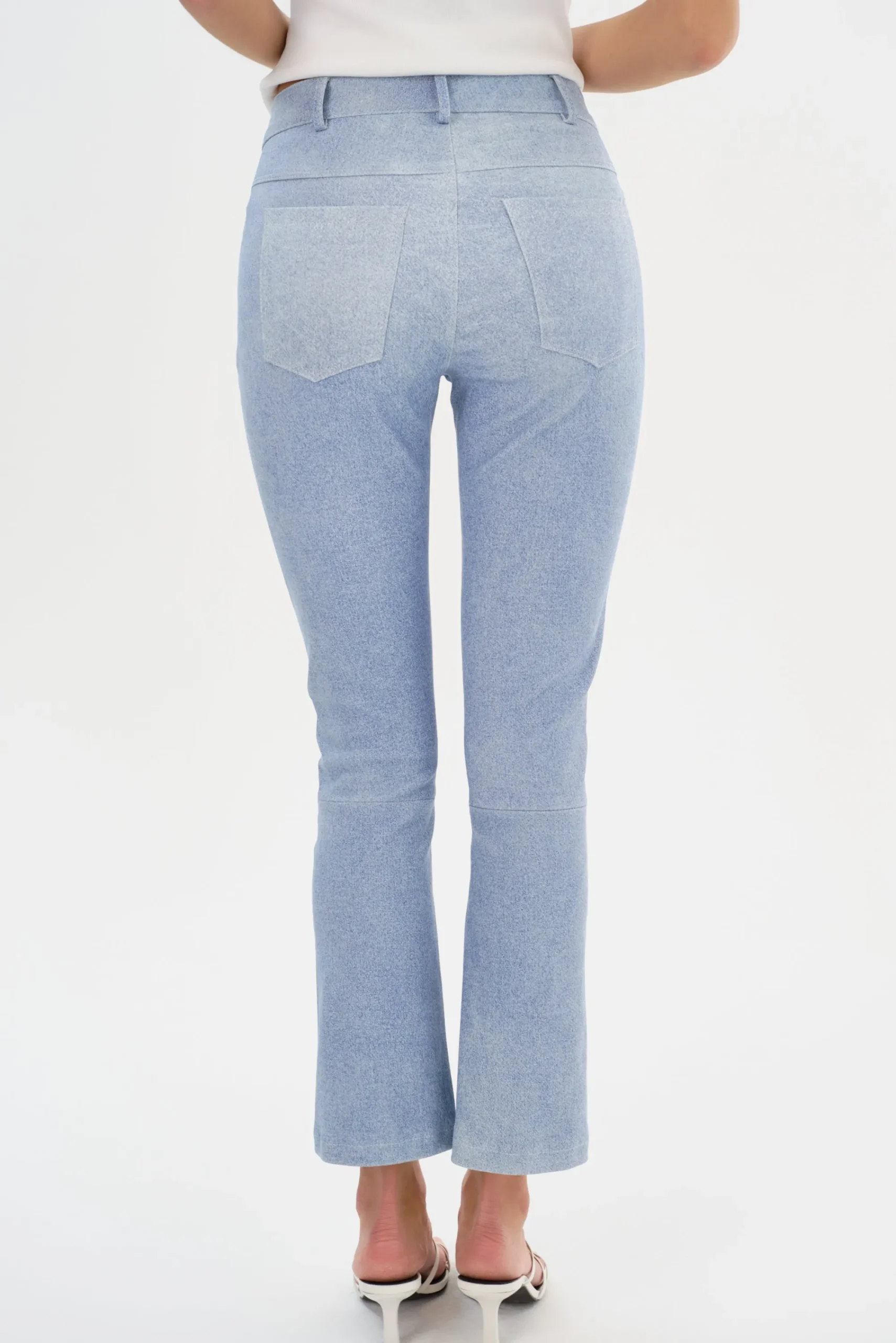 Hot LAMARQUE FARIS | Stretch Leather Pants Heather Blue