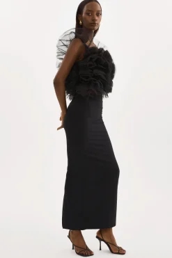 Outlet LAMARQUE FELETA | Ruffle Tulle Top Black