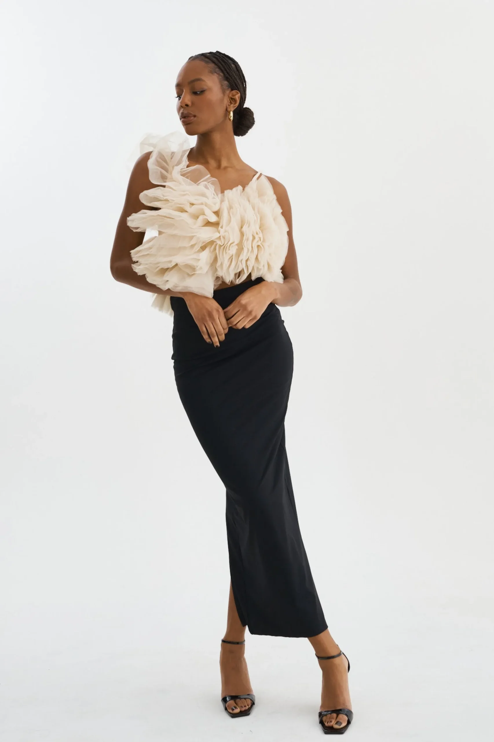 Flash Sale LAMARQUE FELETA | Ruffle Tulle Top Light Beige