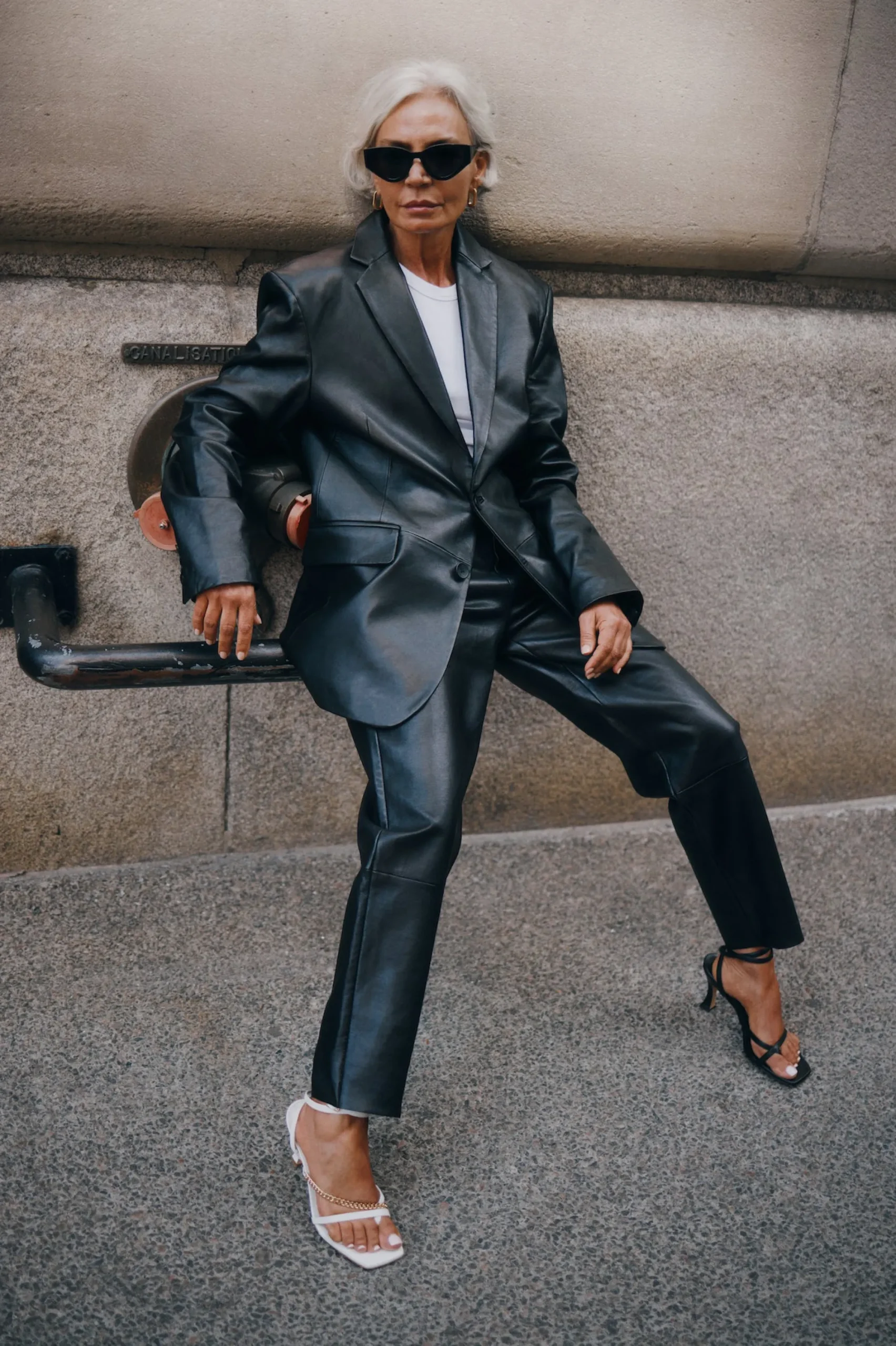 Hot LAMARQUE FELINA | Oversized Leather Blazer Black