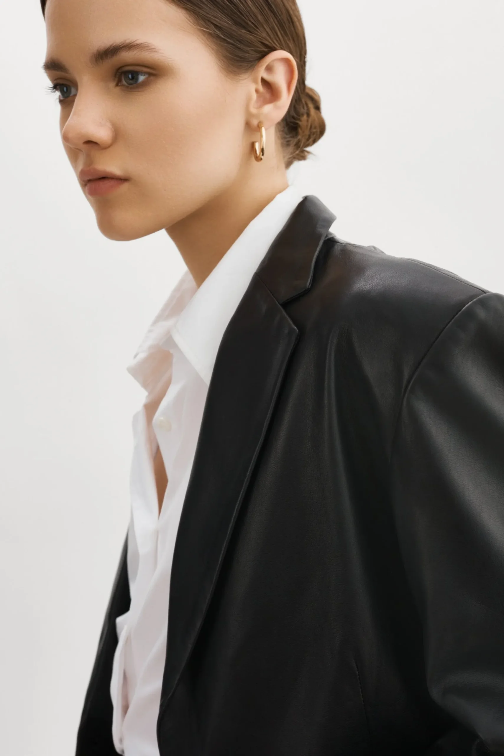 Hot LAMARQUE FELINA | Oversized Leather Blazer Black