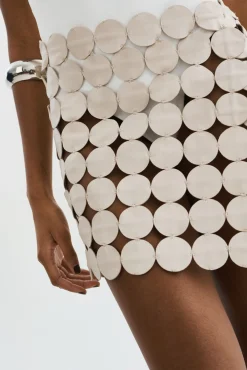 Best Sale LAMARQUE FENNA | Multi Circle Mini Skirt Bone