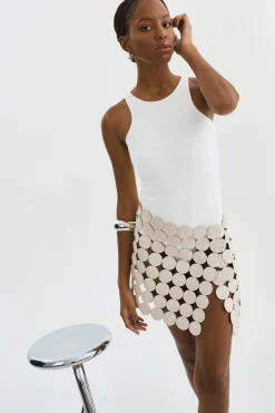 Best Sale LAMARQUE FENNA | Multi Circle Mini Skirt Bone
