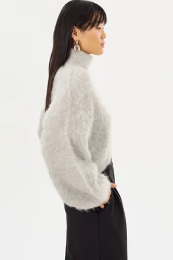 Online LAMARQUE GARCELLE | Wool Turtleneck Sweater Heather Grey
