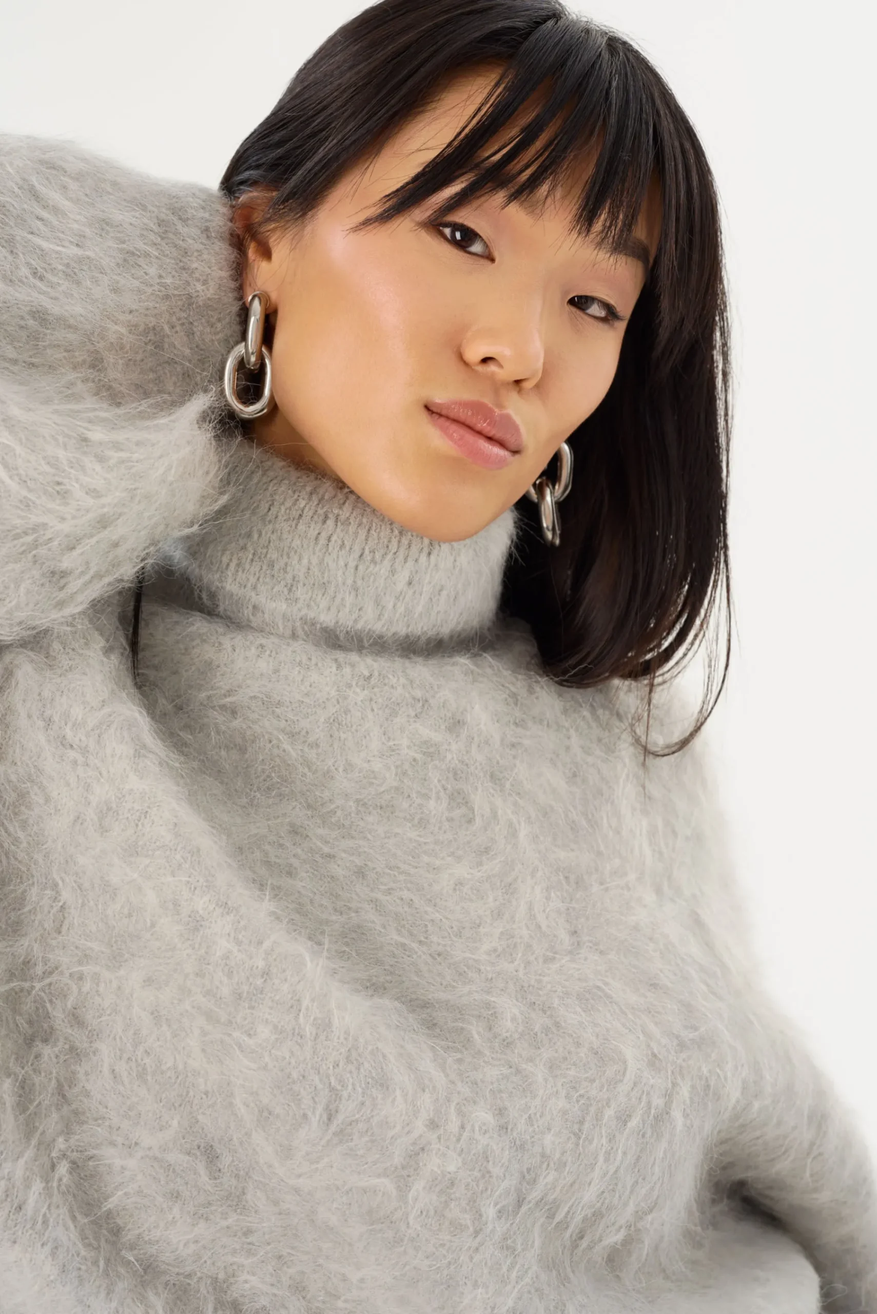 Online LAMARQUE GARCELLE | Wool Turtleneck Sweater Heather Grey