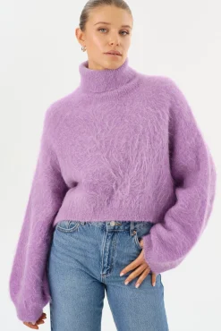 Hot LAMARQUE GARCELLE | Wool Turtleneck Sweater Lavender Mauve