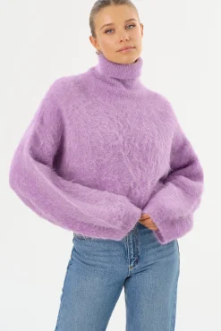 Hot LAMARQUE GARCELLE | Wool Turtleneck Sweater Lavender Mauve