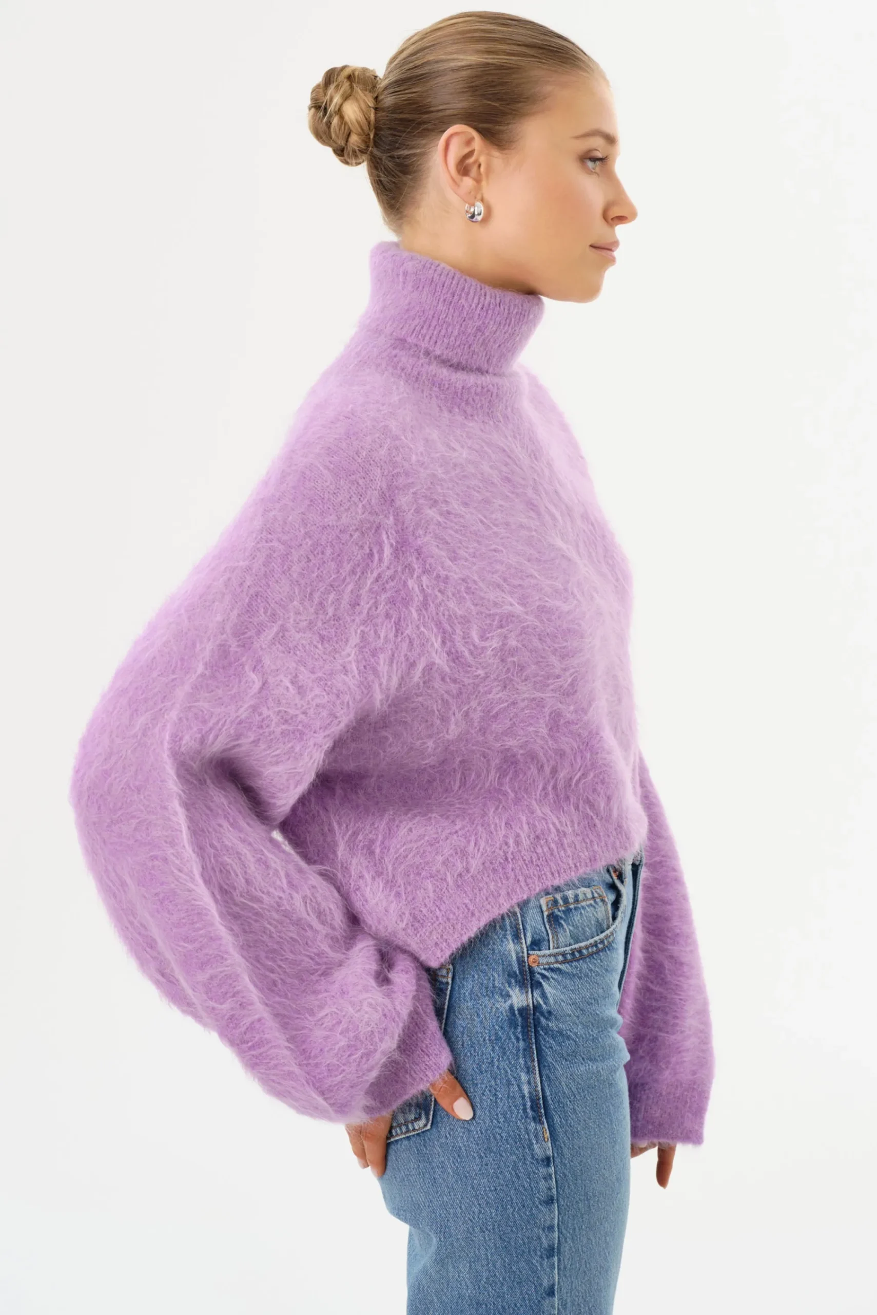 Hot LAMARQUE GARCELLE | Wool Turtleneck Sweater Lavender Mauve