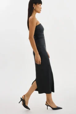Hot LAMARQUE HAILEY | Leather Tube Dress Black