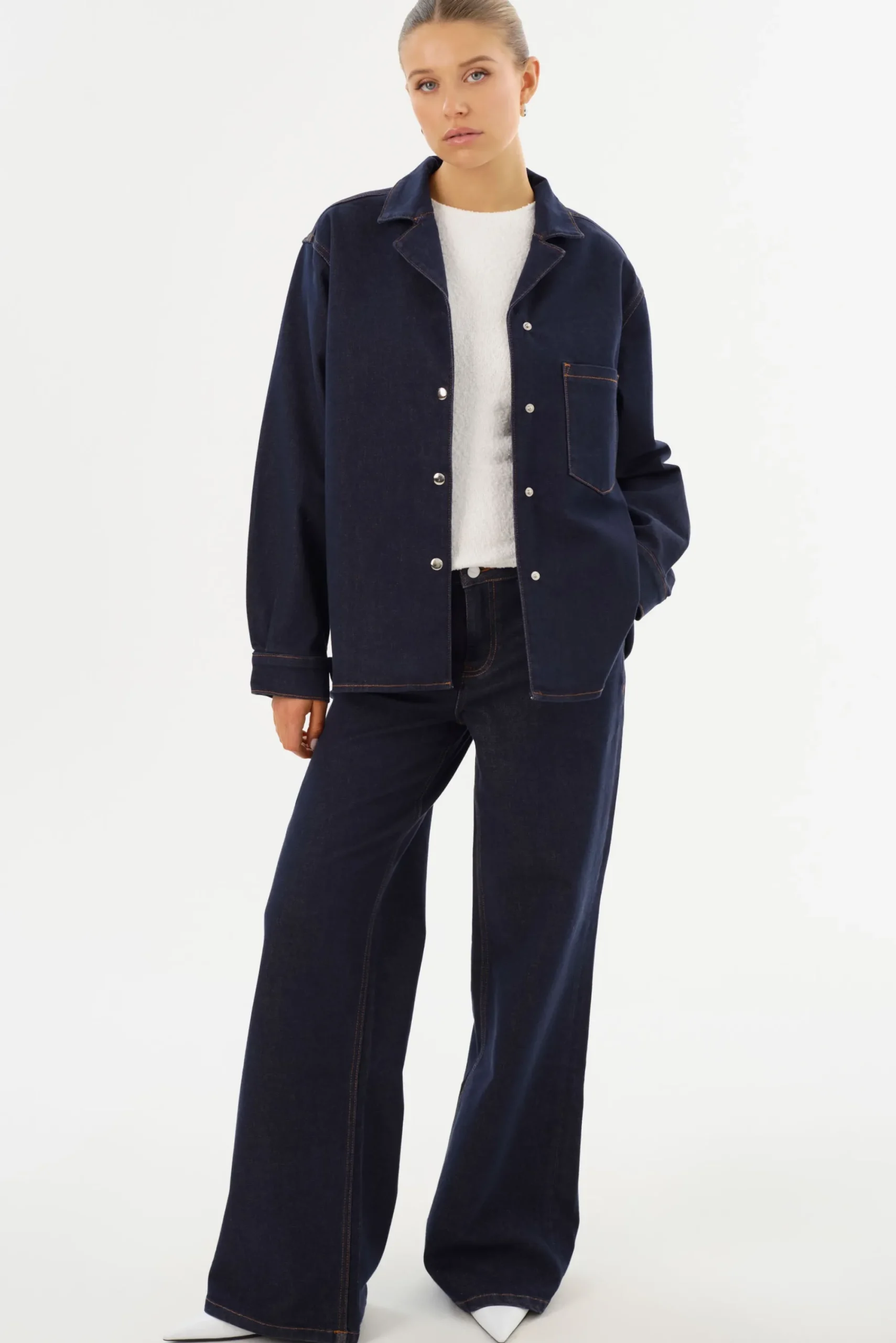 Sale LAMARQUE HAYA D | Denim Shacket Dark Indigo