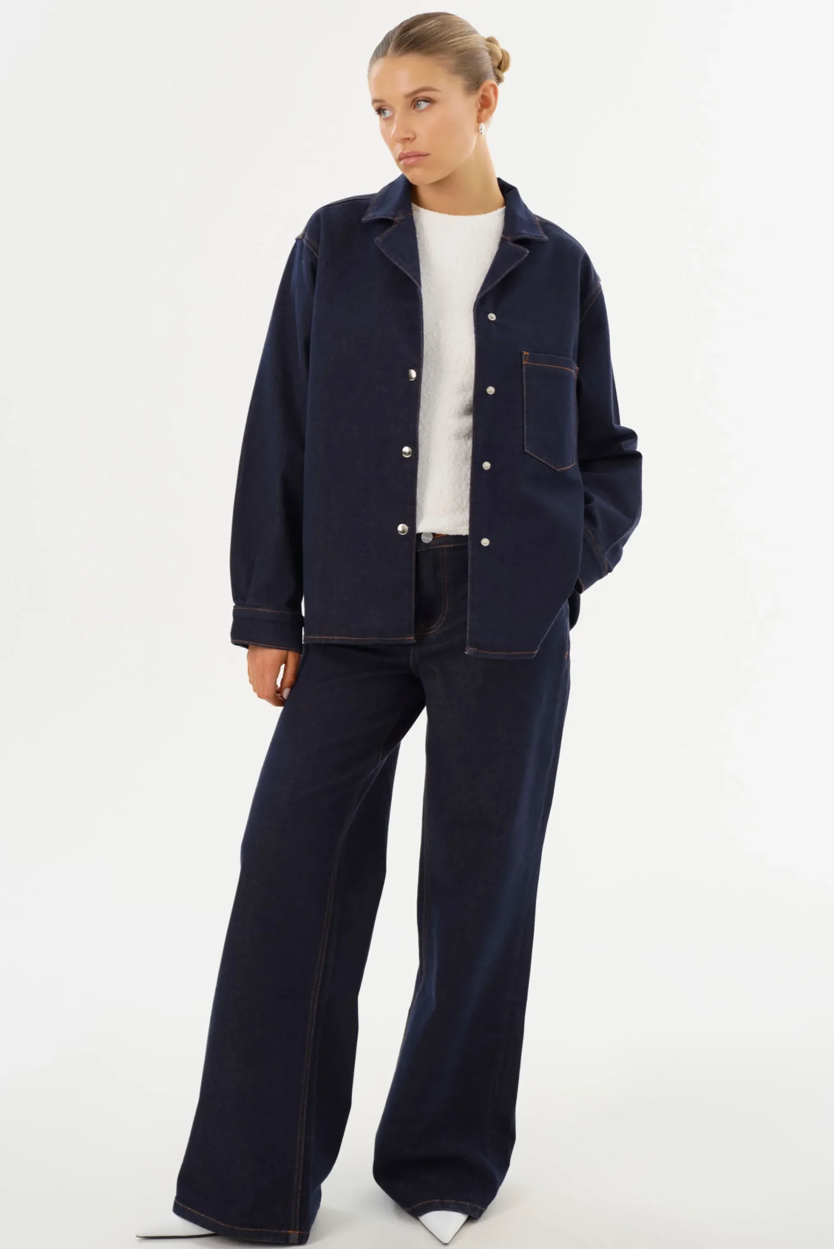 Sale LAMARQUE HAYA D | Denim Shacket Dark Indigo
