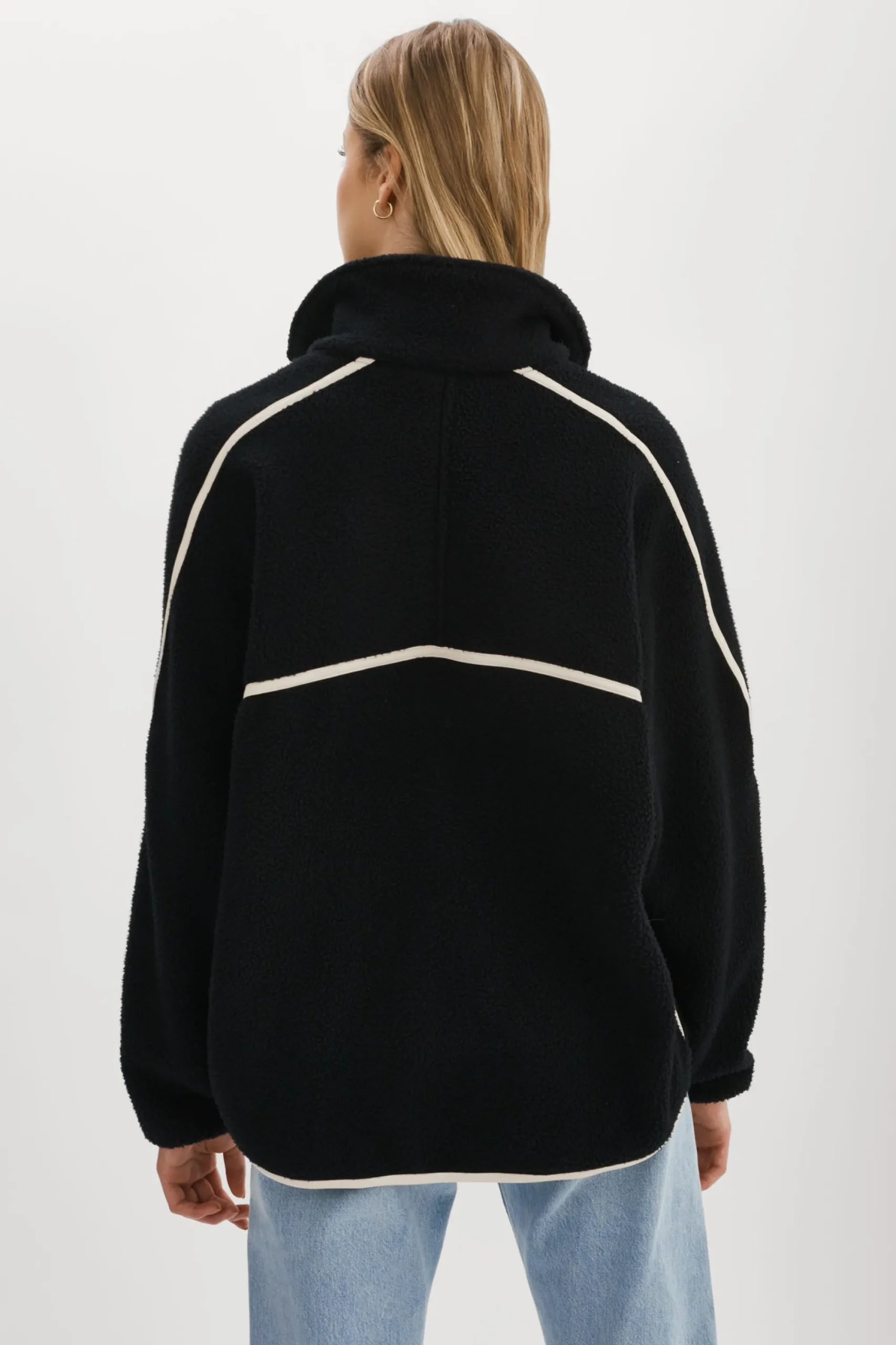 Discount LAMARQUE HELSA | Polar Fleece Pullover Black/Ivory