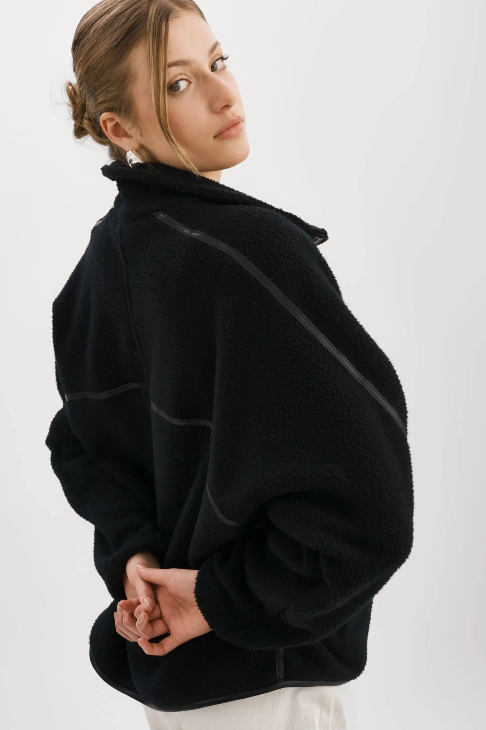 Outlet LAMARQUE HELSA | Polar Fleece Pullover Black / Black