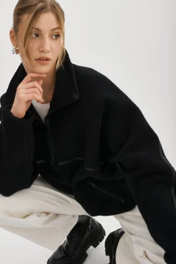 Outlet LAMARQUE HELSA | Polar Fleece Pullover Black / Black