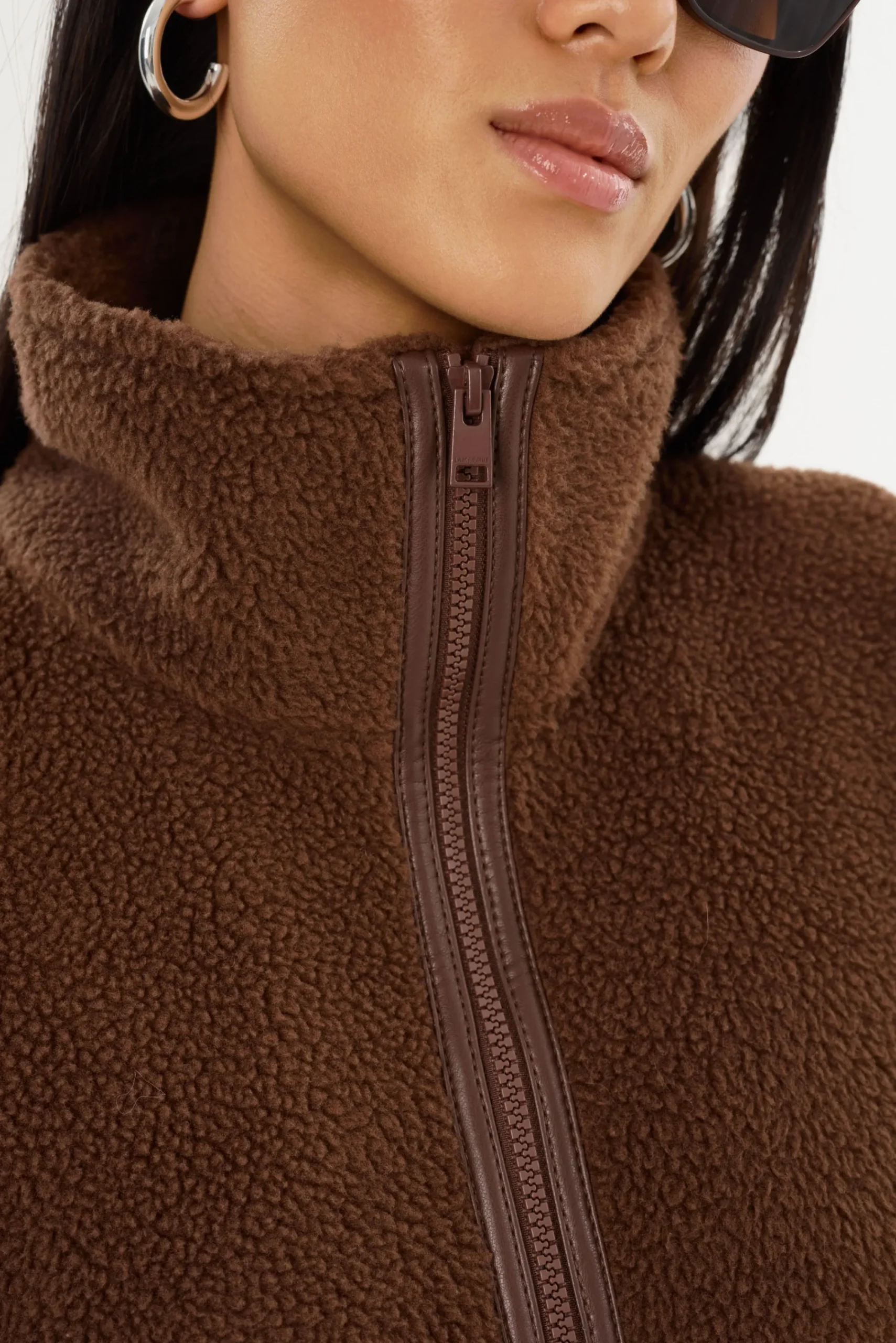 New LAMARQUE HELSA | Polar Fleece Pullover Chestnut