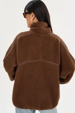New LAMARQUE HELSA | Polar Fleece Pullover Chestnut