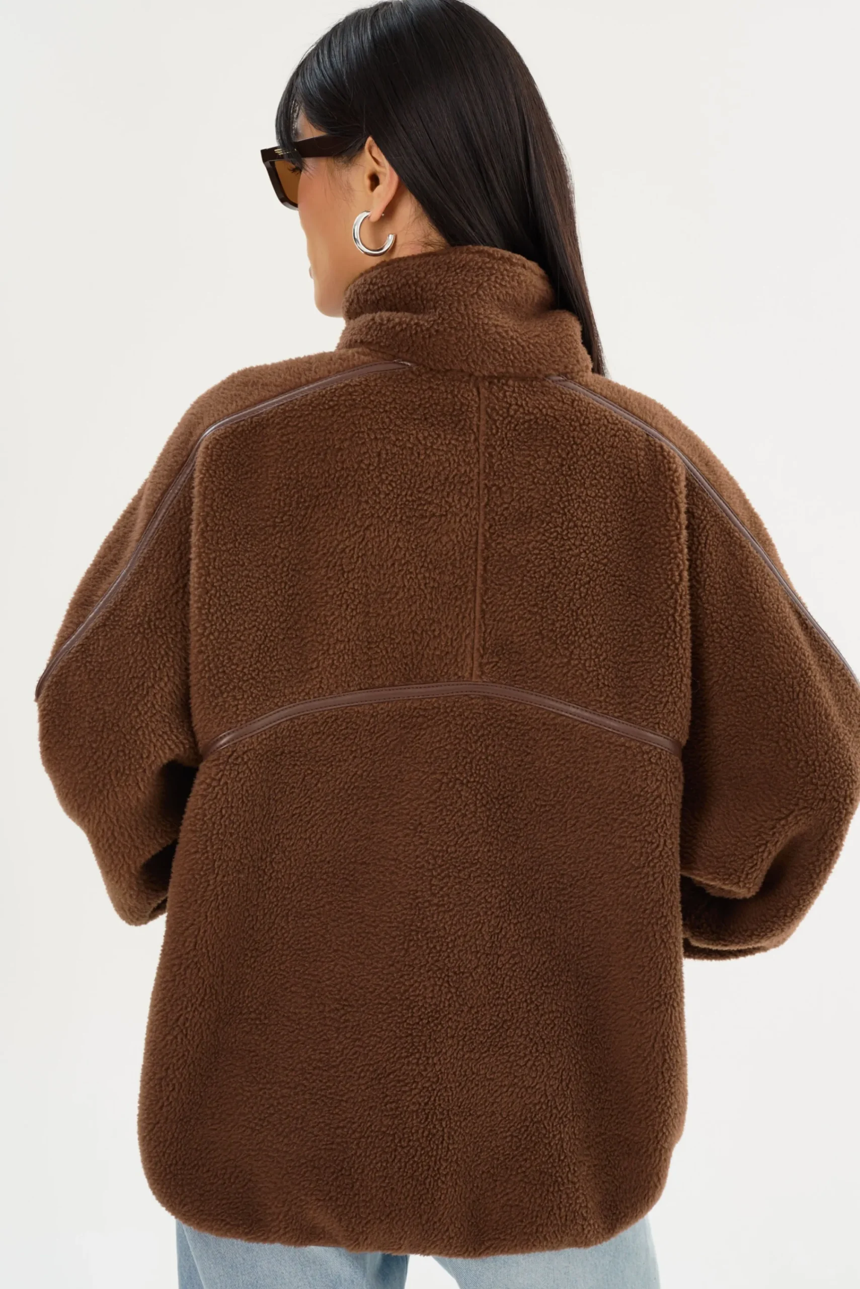 New LAMARQUE HELSA | Polar Fleece Pullover Chestnut