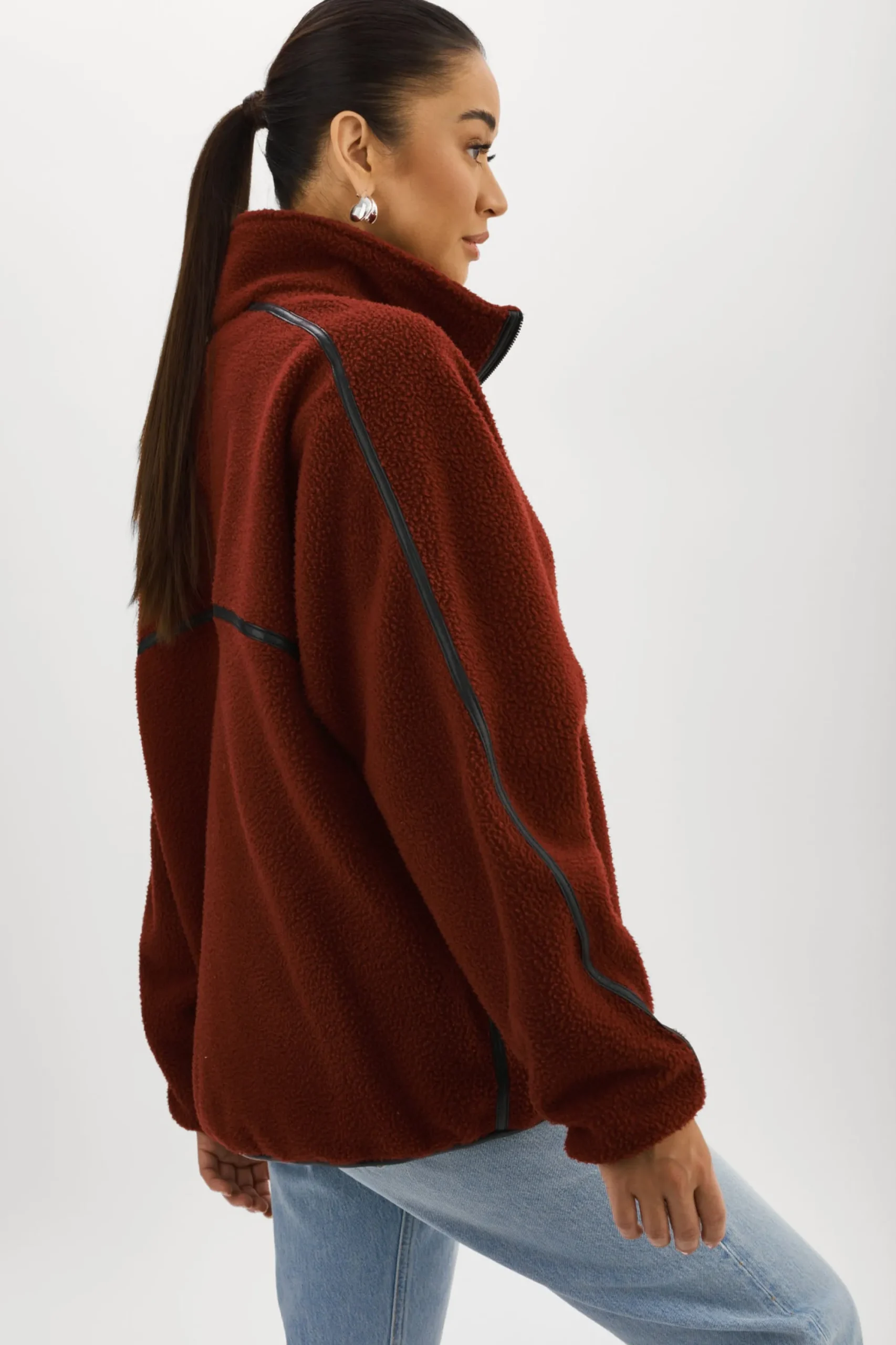 Best LAMARQUE HELSA | Polar Fleece Pullover Syrah